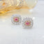 14K GOLD 1.62 CTW NATURAL PINK DIAMOND & DIAMOND EARRINGS