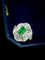 14K GOLD 1.62 CTW NATURAL EMERALD & DIAMOND RING