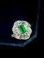 14K GOLD 1.62 CTW NATURAL EMERALD & DIAMOND RING