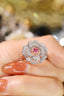 14K GOLD 0.65 CTW NATURAL PINK DIAMOND & DIAMOND RING