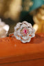 14K GOLD 0.65 CTW NATURAL PINK DIAMOND & DIAMOND RING