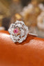 14K GOLD 0.65 CTW NATURAL PINK DIAMOND & DIAMOND RING