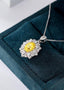 14K GOLD 1.78 CTW NATURAL YELLOW DIAMOND & DIAMOND NECKLACE