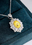 14K GOLD 1.78 CTW NATURAL YELLOW DIAMOND & DIAMOND NECKLACE