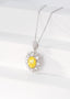 14K GOLD 1.78 CTW NATURAL YELLOW DIAMOND & DIAMOND NECKLACE