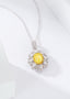 14K GOLD 1.78 CTW NATURAL YELLOW DIAMOND & DIAMOND NECKLACE