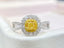 14K GOLD 0.80 CTW NATURAL YELLOW DIAMOND & DIAMOND RING