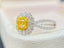 14K GOLD 0.80 CTW NATURAL YELLOW DIAMOND & DIAMOND RING