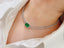 14K GOLD 4.38 CTW VIVID GREEN NATURAL EMERALD & DIAMOND NECKLACE