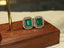 14K GOLD 4.05 CTW NATURAL EMERALD & DIAMOND EARRINGS