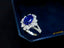 14K GOLD 3.95 CTW NATURAL SAPPHIRE & DIAMOND RING