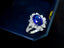 14K GOLD 3.95 CTW NATURAL SAPPHIRE & DIAMOND RING