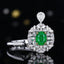 14K GOLD 2.21 CTW VIVID GREEN NATURAL EMERALD & DIAMOND RING/PENDANT