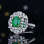 14K GOLD 2.21 CTW VIVID GREEN NATURAL EMERALD & DIAMOND RING/PENDANT