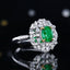 14K GOLD 2.21 CTW VIVID GREEN NATURAL EMERALD & DIAMOND RING/PENDANT