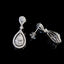 GIA CERTIFIED 14K GOLD 1.27 CTW NATURAL F SI1 PEAR DIAMOND EARRINGS