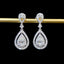 GIA CERTIFIED 14K GOLD 1.27 CTW NATURAL F SI1 PEAR DIAMOND EARRINGS