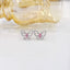 14K GOLD 0.50 CTW NATURAL PINK DIAMOND & DIAMOND EARRINGS