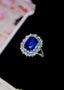 14K GOLD 5.66 CTW NATURAL SAPPHIRE & DIAMOND RING