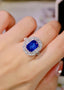 14K GOLD 5.66 CTW NATURAL SAPPHIRE & DIAMOND RING