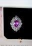 14K GOLD 5.20 CTW NATURAL PADPARADSCHA SAPPHIRE & DIAMOND RING