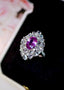 14K GOLD 5.20 CTW NATURAL PADPARADSCHA SAPPHIRE & DIAMOND RING