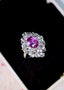 14K GOLD 5.20 CTW NATURAL PADPARADSCHA SAPPHIRE & DIAMOND RING