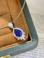 14K GOLD 1.72 CTW NATURAL SAPPHIRE & DIAMOND PENDANT