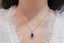 14K GOLD 1.72 CTW NATURAL SAPPHIRE & DIAMOND PENDANT