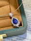 14K GOLD 1.72 CTW NATURAL SAPPHIRE & DIAMOND PENDANT