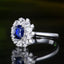 14K GOLD 0.84 CT NATURAL SAPPHIRE & SAPPHIRE RING