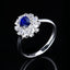 14K GOLD 0.84 CT NATURAL SAPPHIRE & SAPPHIRE RING