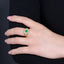 14K GOLD 1.61 CTW VIVID GREEN NATURAL EMERALD & DIAMOND RING