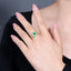 14K GOLD 1.61 CTW VIVID GREEN NATURAL EMERALD & DIAMOND RING