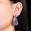 14K GOLD 7.60 CTW NATURAL SAPPHIRE & DIAMOND EARRINGS