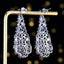 14K GOLD 7.60 CTW NATURAL SAPPHIRE & DIAMOND EARRINGS