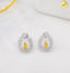 14K GOLD 1.04 CTW NATURAL YELLOW DIAMOND & DIAMOND EARRINGS