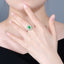 14K GOLD 0.89 CTW NATURAL EMERALD & DIAMOND RING/PENDANT