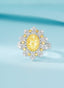 14K GOLD 1.74 CTW NATURAL YELLOW DIAMOND & DIAMOND RING