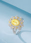 14K GOLD 1.74 CTW NATURAL YELLOW DIAMOND & DIAMOND RING