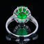 14K GOLD 2.08 CT VIVID GREEN NATURAL EMERALD & DIAMOND RING