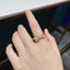 14K GOLD 0.51 CTW NATURAL YELLOW DIAMOND & DIAMOND RING