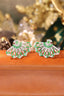 14K GOLD 1.30 CTW VIVID GREEN NATURAL EMERALD & DIAMOND EARRINGS