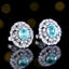 14K GOLD 2.36 CTW NATURAL PARAIBA TOURMALINE & DIAMOND EARRINGS