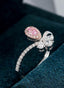 14K GOLD 0.46 CTW NATURAL PINK DIAMOND & DIAMOND RING