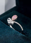 14K GOLD 0.46 CTW NATURAL PINK DIAMOND & DIAMOND RING