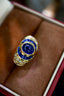 14K GOLD 3.09 CTW NATURAL SAPPHIRE & SAPPHIRE RING