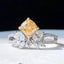 14K GOLD 1.52 CTW NATURAL YELLOW DIAMOND & DIAMOND RING