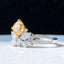 14K GOLD 1.52 CTW NATURAL YELLOW DIAMOND & DIAMOND RING