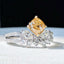 14K GOLD 1.52 CTW NATURAL YELLOW DIAMOND & DIAMOND RING